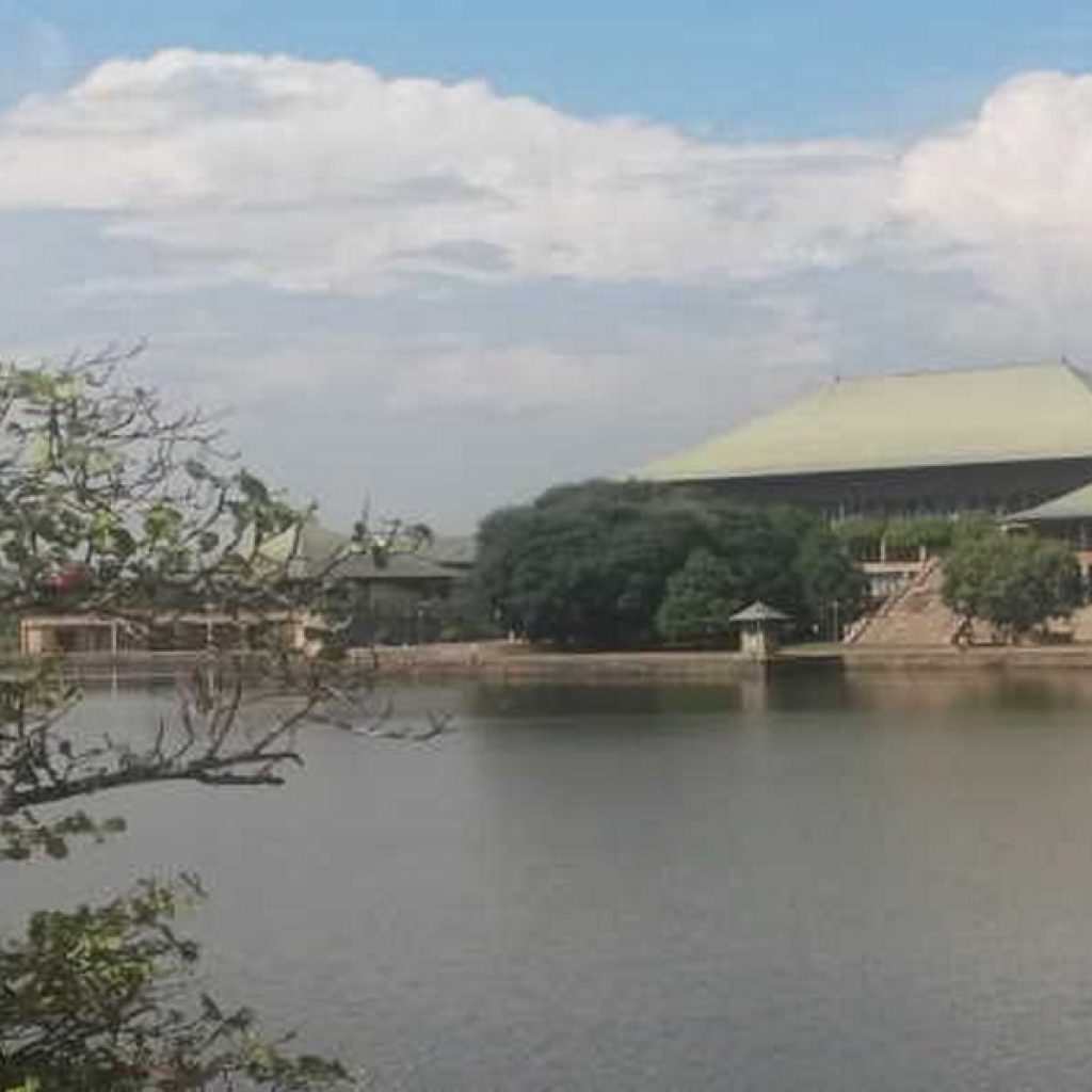 Parliament across Diyawanna Lake
